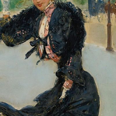Elegant In Front Of The Grand Palais On The Alexandre Iii Bridge Jean Béraud jbr18 canvas print