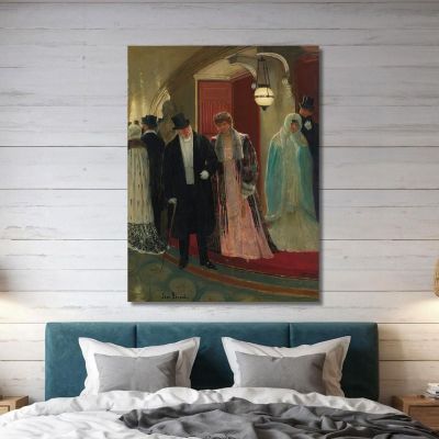 Exit From The Loge Of The Opera Jean Béraud jbr22 canvas print 