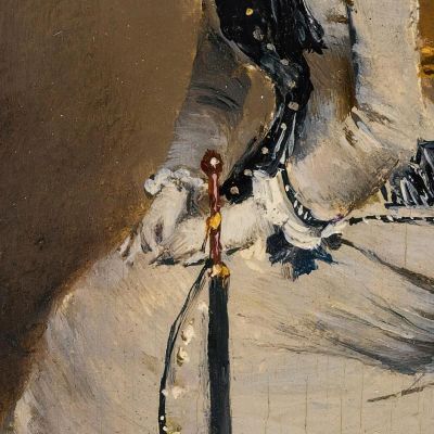 Woman Sitting In Front Of A Painting Jean Béraud jbr24 canvas print