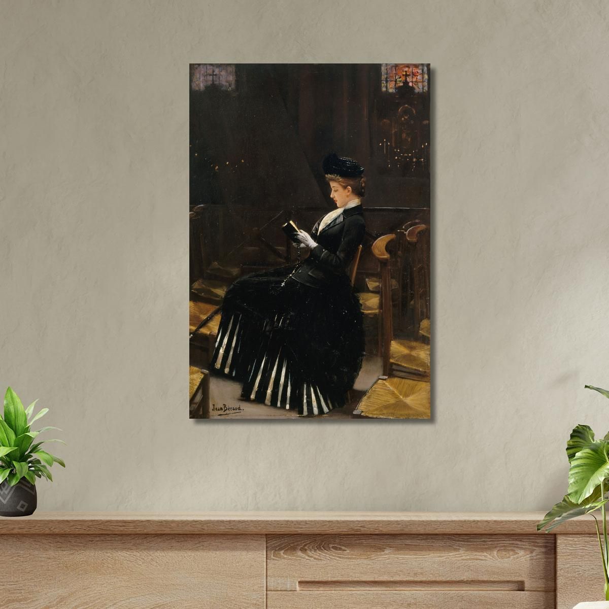 Woman Praying Jean Béraud jbr25 canvas print 