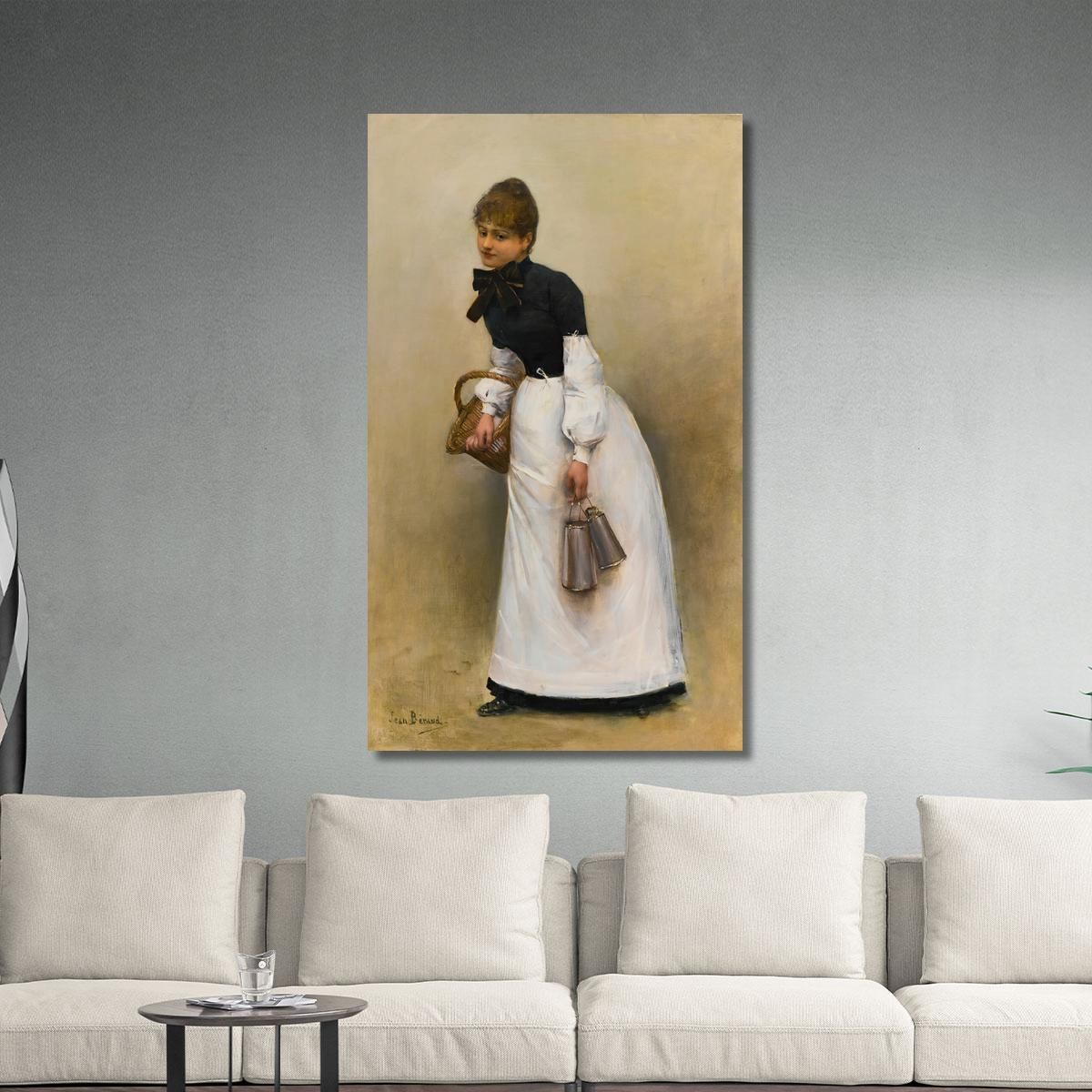 The Servant The Little Milkmaid Jean Béraud jbr42 canvas print 