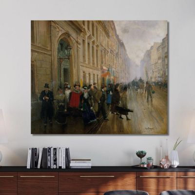 Leaving The Music Conservatory Jean Béraud jbr43 canvas print 