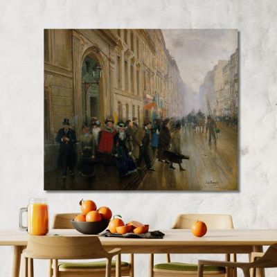 Leaving The Music Conservatory Jean Béraud jbr43 canvas print 