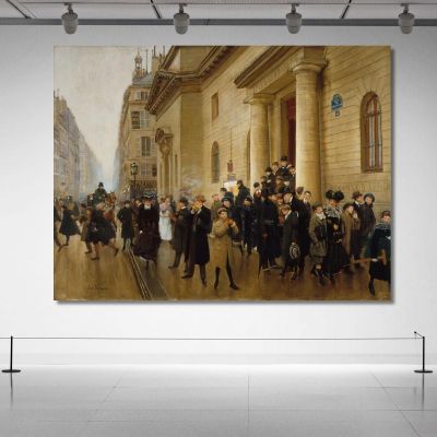 Leaving Condorcet High School Jean Béraud jbr44 canvas print 