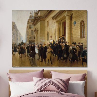Leaving Condorcet High School Jean Béraud jbr44 canvas print 