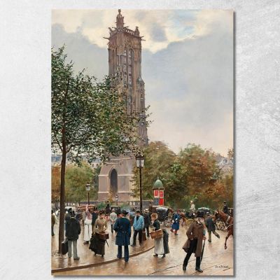 The Saint Jacques Tower Jean Béraud jbr46 canvas print 
