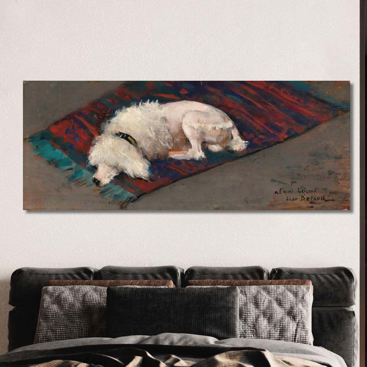 The White Poodle Jean Béraud jbr56 canvas print 