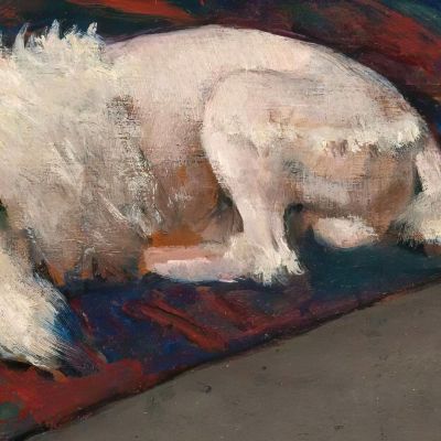 The White Poodle Jean Béraud jbr56 canvas print