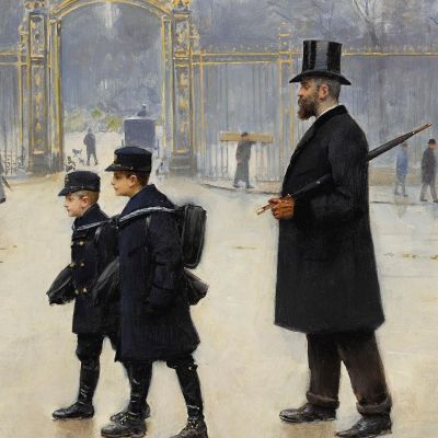 Monceau Park Jean Béraud jbr61 canvas print