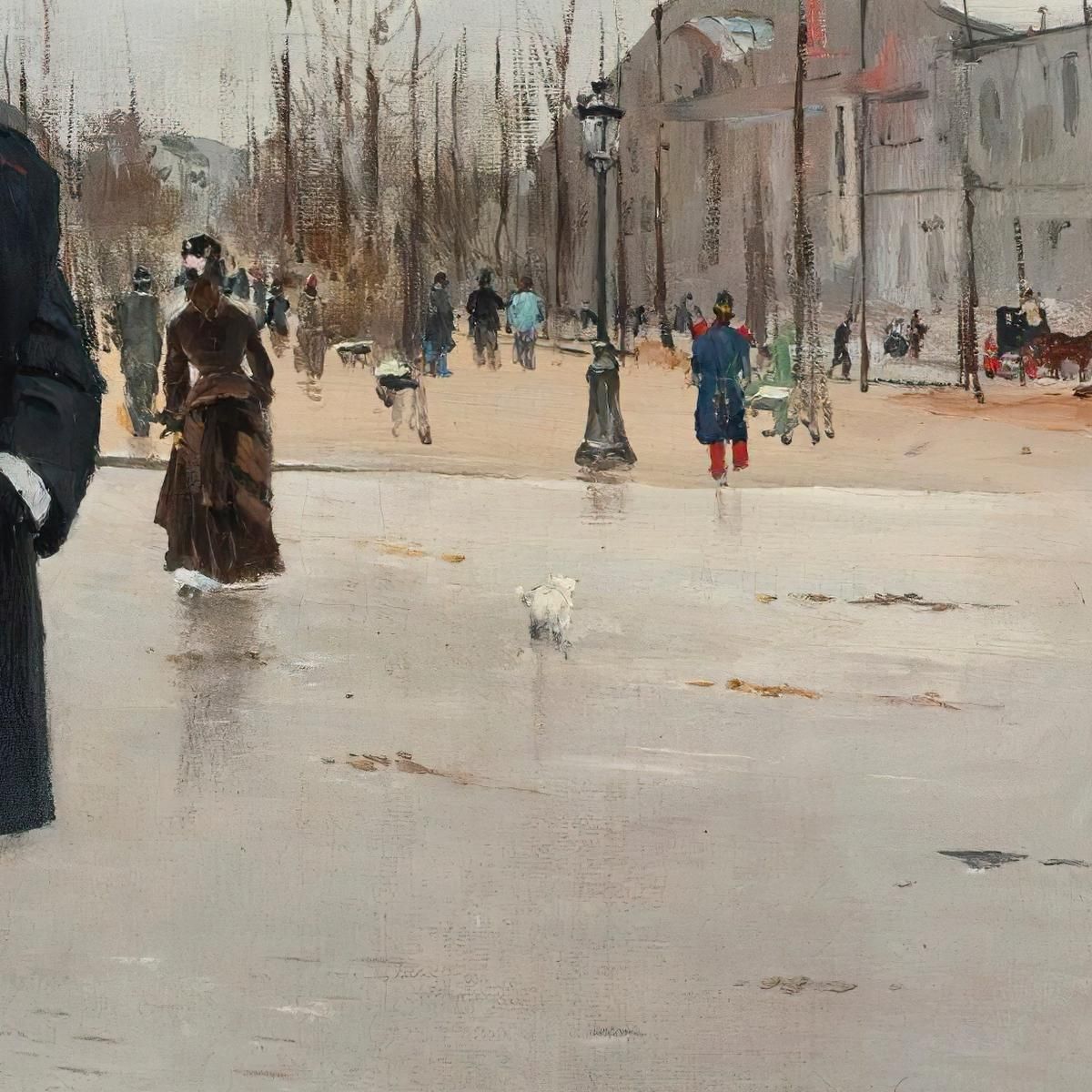 Leaving Montmartre Cemetery Jean Béraud jbr66 canvas print