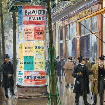 Les Grands Boulevards American Café Jean Béraud jbr71 canvas print