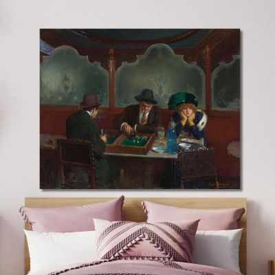 Backgammon Players Jean Béraud jbr73 canvas print 