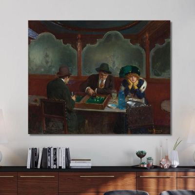 Backgammon Players Jean Béraud jbr73 canvas print 