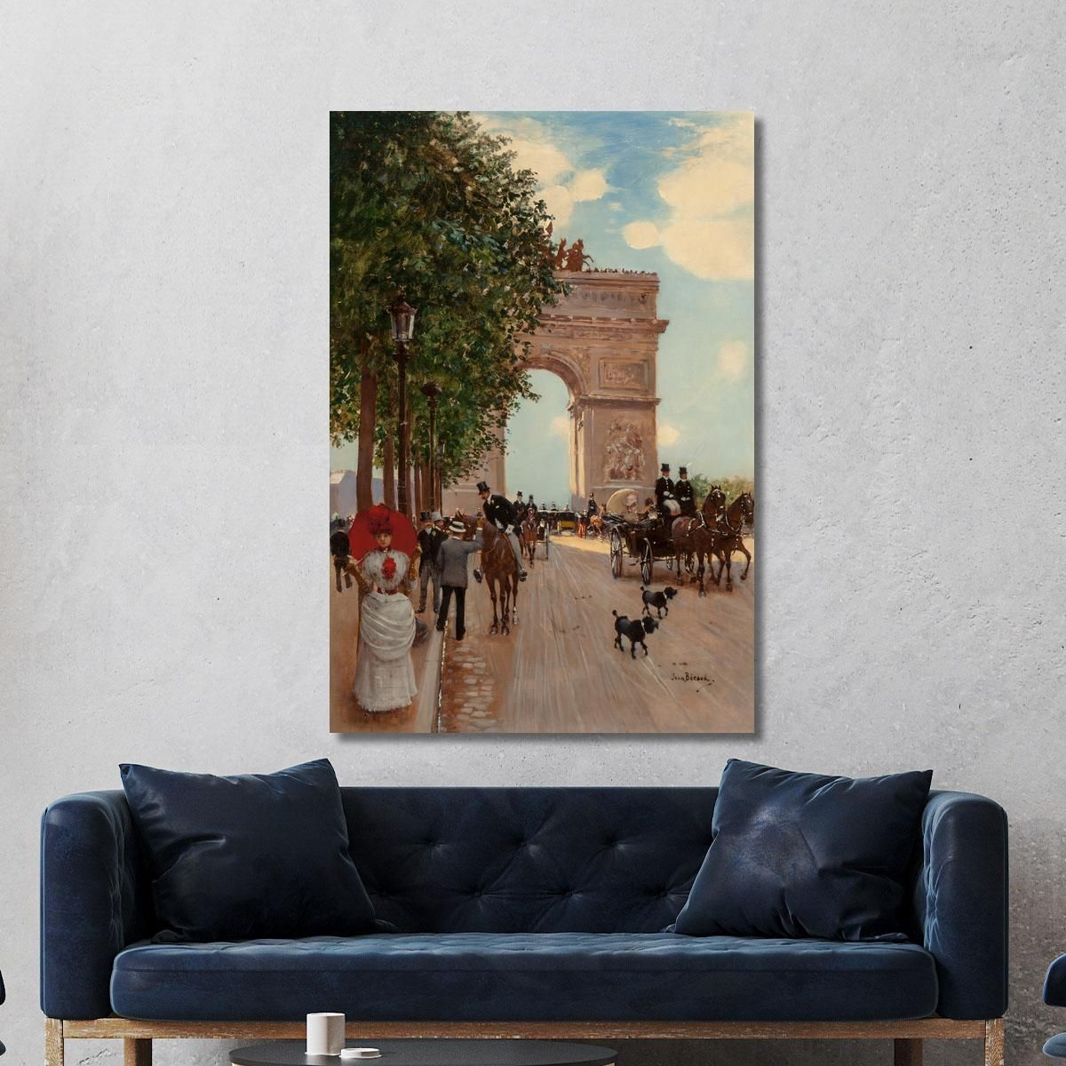 The Arc De Triomphe Champs-Elysées Jean Béraud jbr75 canvas print 