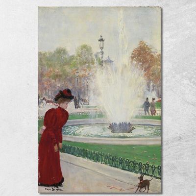Parisian At The Champs-Élysées Roundabout Jean Béraud jbr82 canvas print 