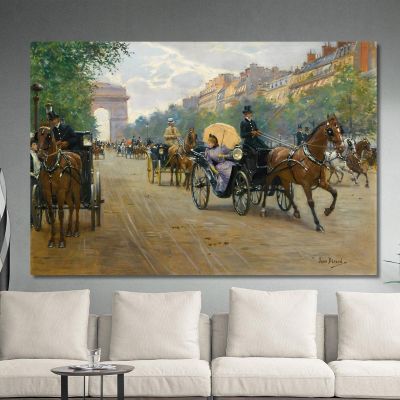 Scene On The Champs-Élysées Jean Béraud jbr94 canvas print 