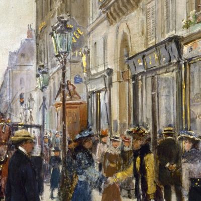 Exit Of The Workers From The Paquin House Jean Béraud jbr96 canvas print