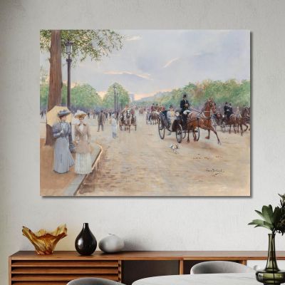 On The Champs Élysées Jean Béraud jbr99 canvas print 
