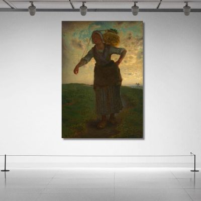 A Norman Milkmaid At Gréville Jean-François Millet jfm1 canvas print 