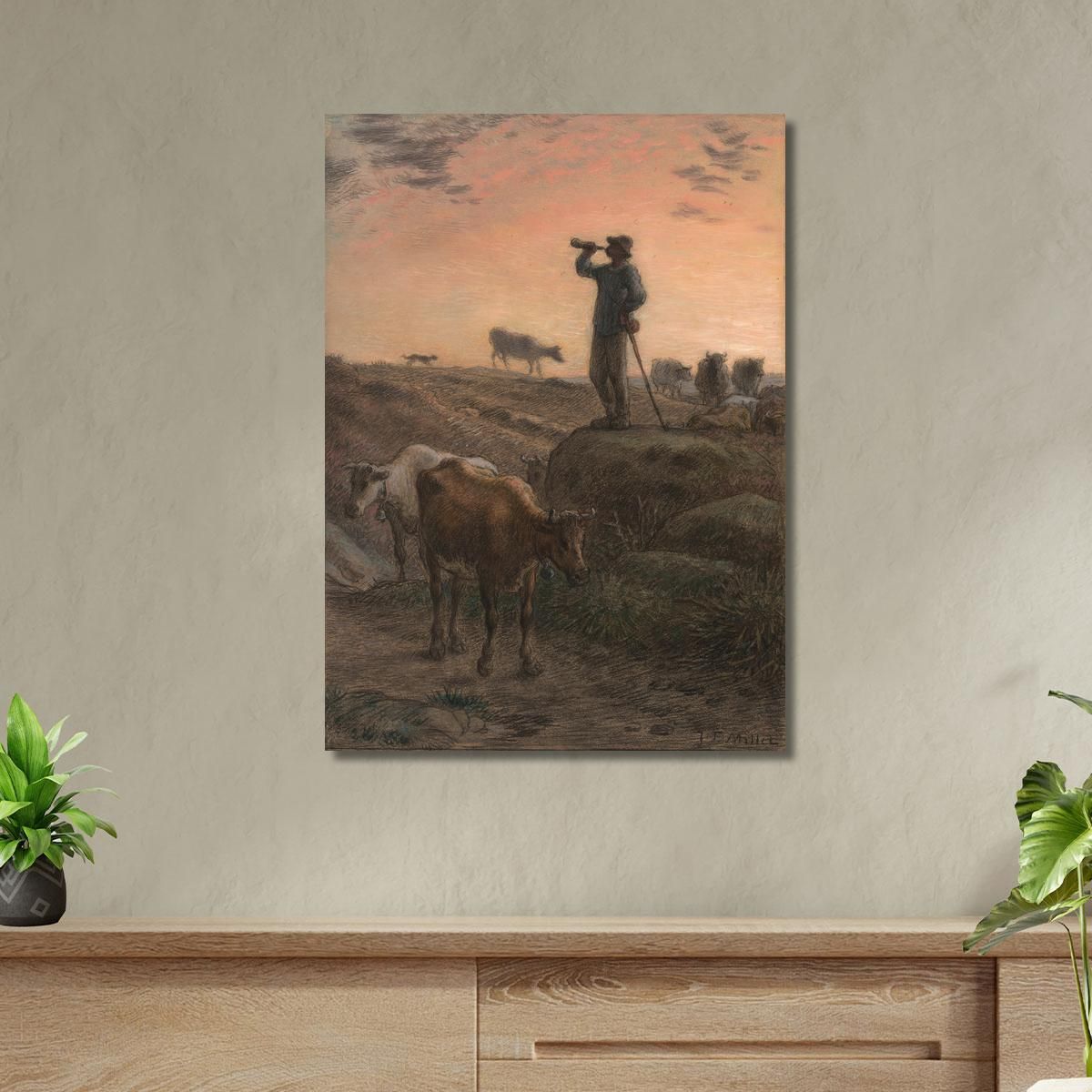 Calling Home The Cows Jean-François Millet jfm11 canvas print 