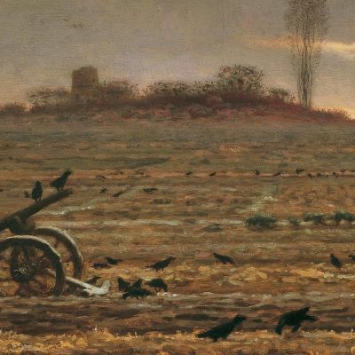 The Plain Of Chailly With Harrow And Plough Jean-François Millet jfm13 canvas print