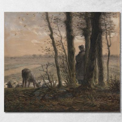 Falling Leaves Jean-François Millet jfm14 canvas print 