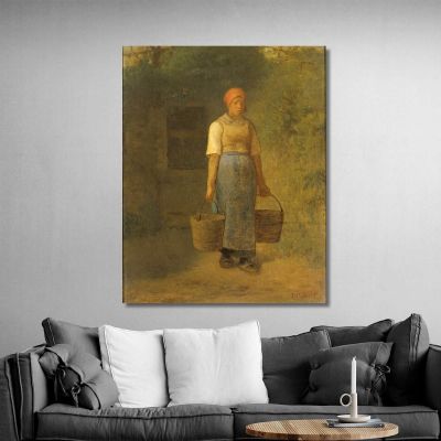 Girl Carrying Water Jean-François Millet jfm18 canvas print 