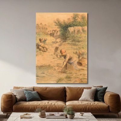 La Lavandière Jean-François Millet jfm25 canvas print 