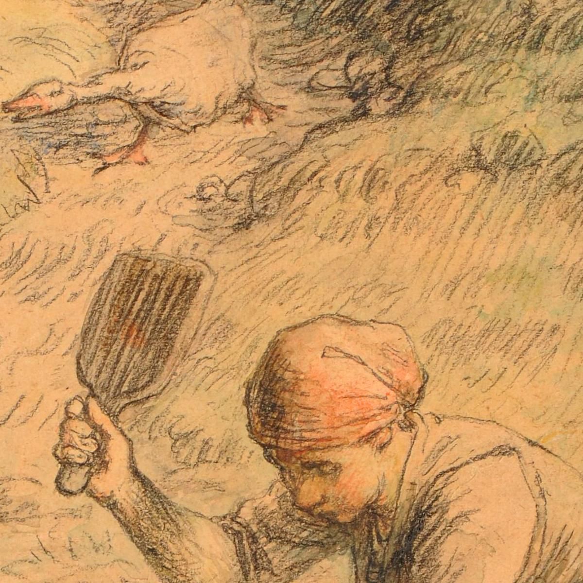 La Lavandière Jean-François Millet jfm25 canvas print