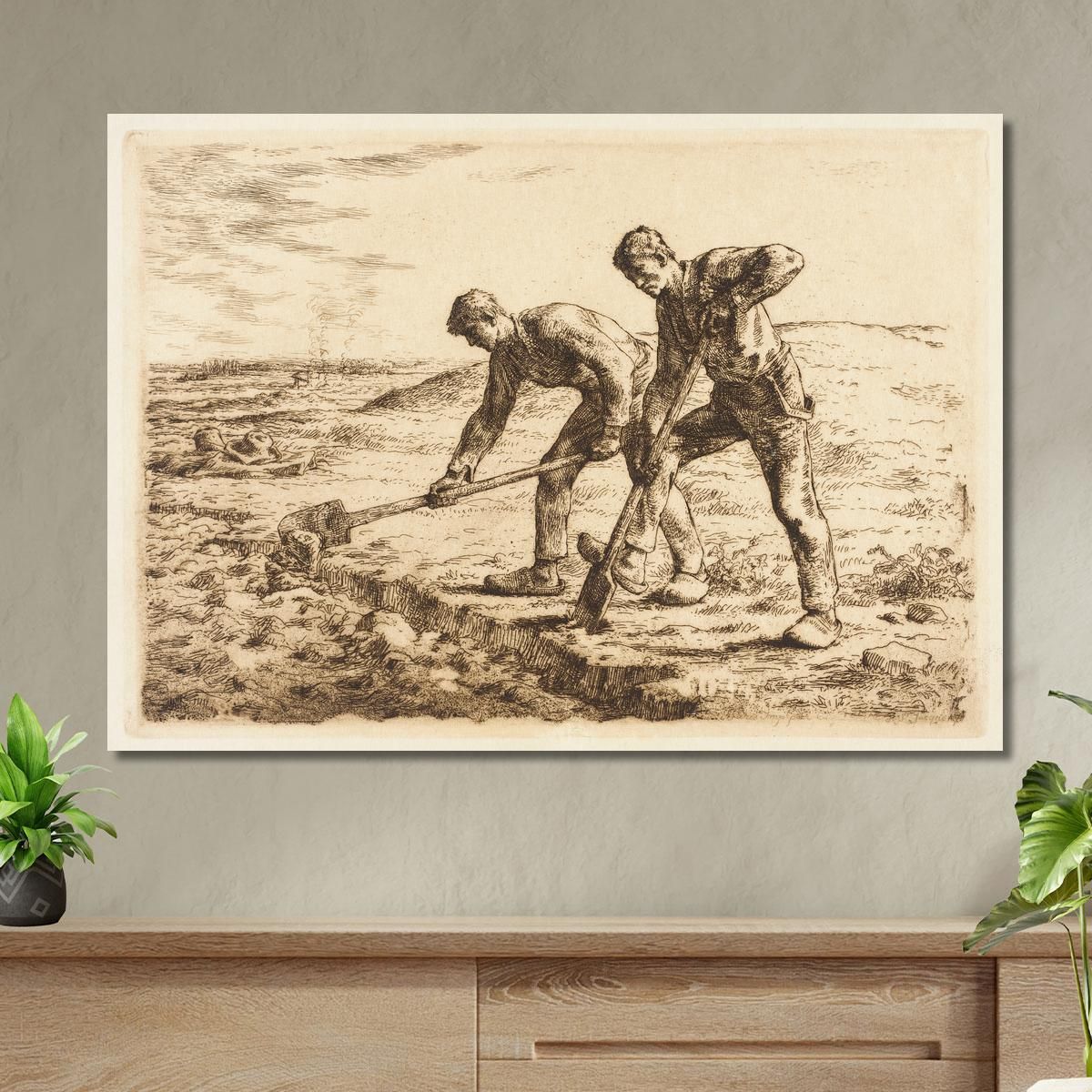 The Diggers Jean-François Millet jfm32 canvas print 