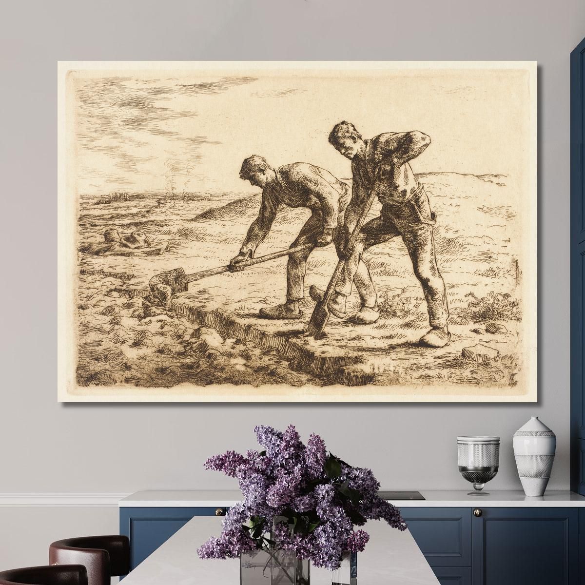 The Diggers Jean-François Millet jfm32 canvas print 