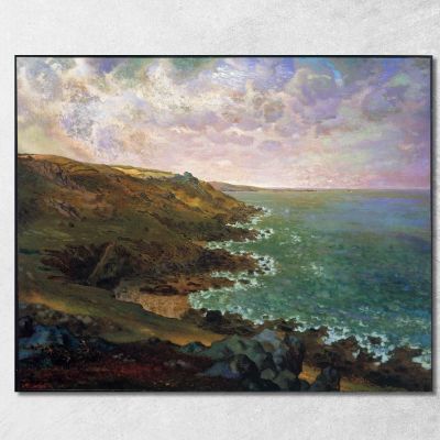 The Cliffs Of Gréville The Cliffs Of Gréville Jean-François Millet jfm33 canvas print 