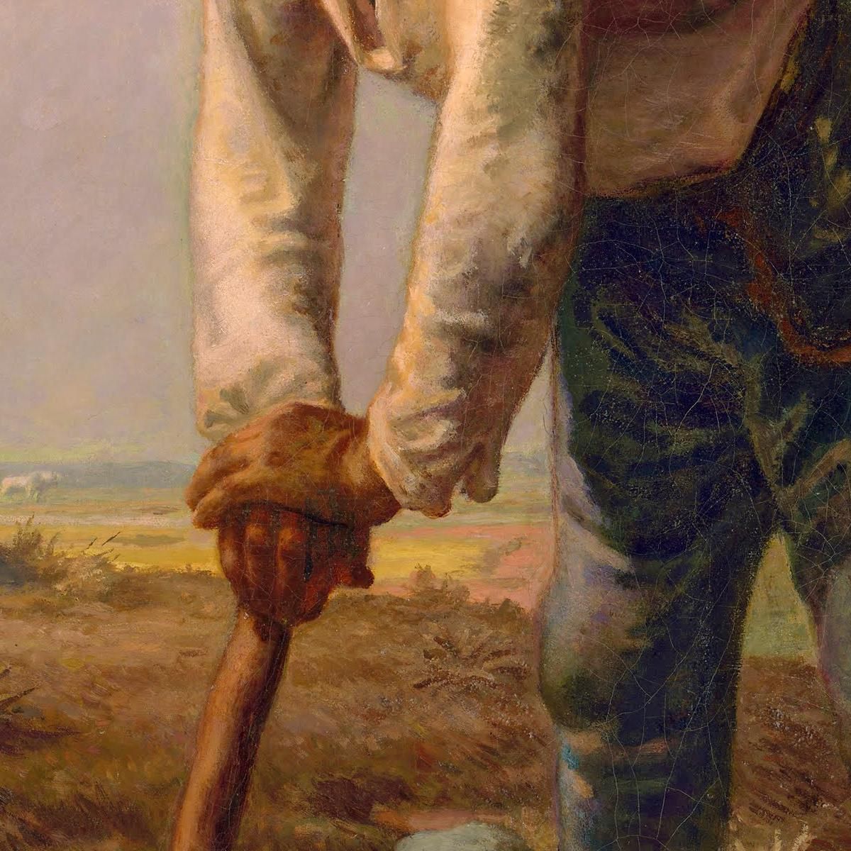 Man With A Hoe Jean-François Millet jfm37 canvas print