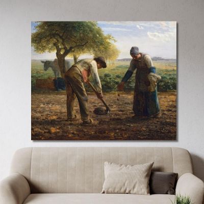 Potato Planters Jean-François Millet jfm53 canvas print 