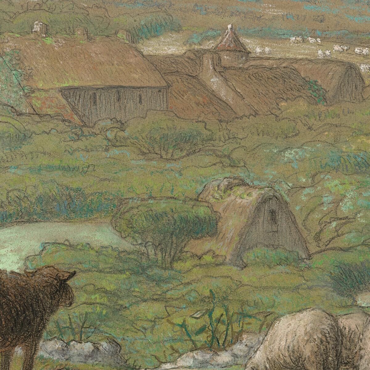 Rural Landscape Jean-François Millet jfm56 canvas print