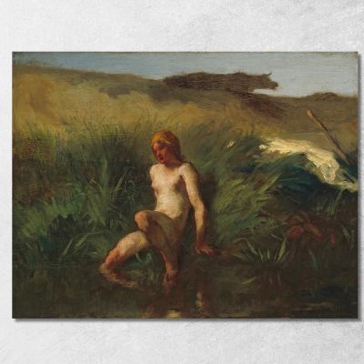 The Bather Jean-François Millet jfm67 canvas print 