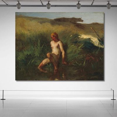 The Bather Jean-François Millet jfm67 canvas print 