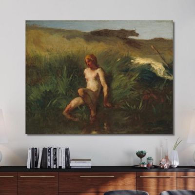 The Bather Jean-François Millet jfm67 canvas print 