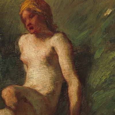 The Bather Jean-François Millet jfm67 canvas print