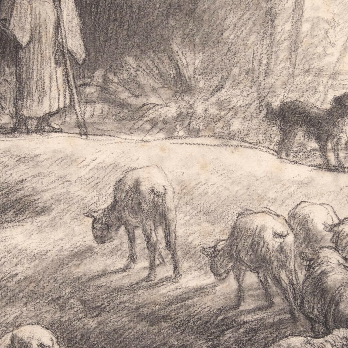 The Shepherdess Jean-François Millet jfm78 canvas print