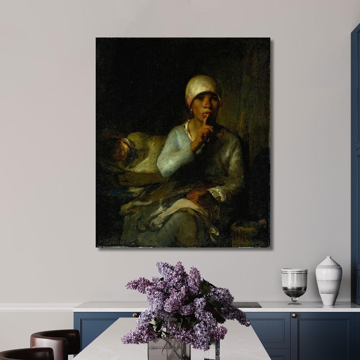 Woman And Child Silence Jean-François Millet jfm87 canvas print 