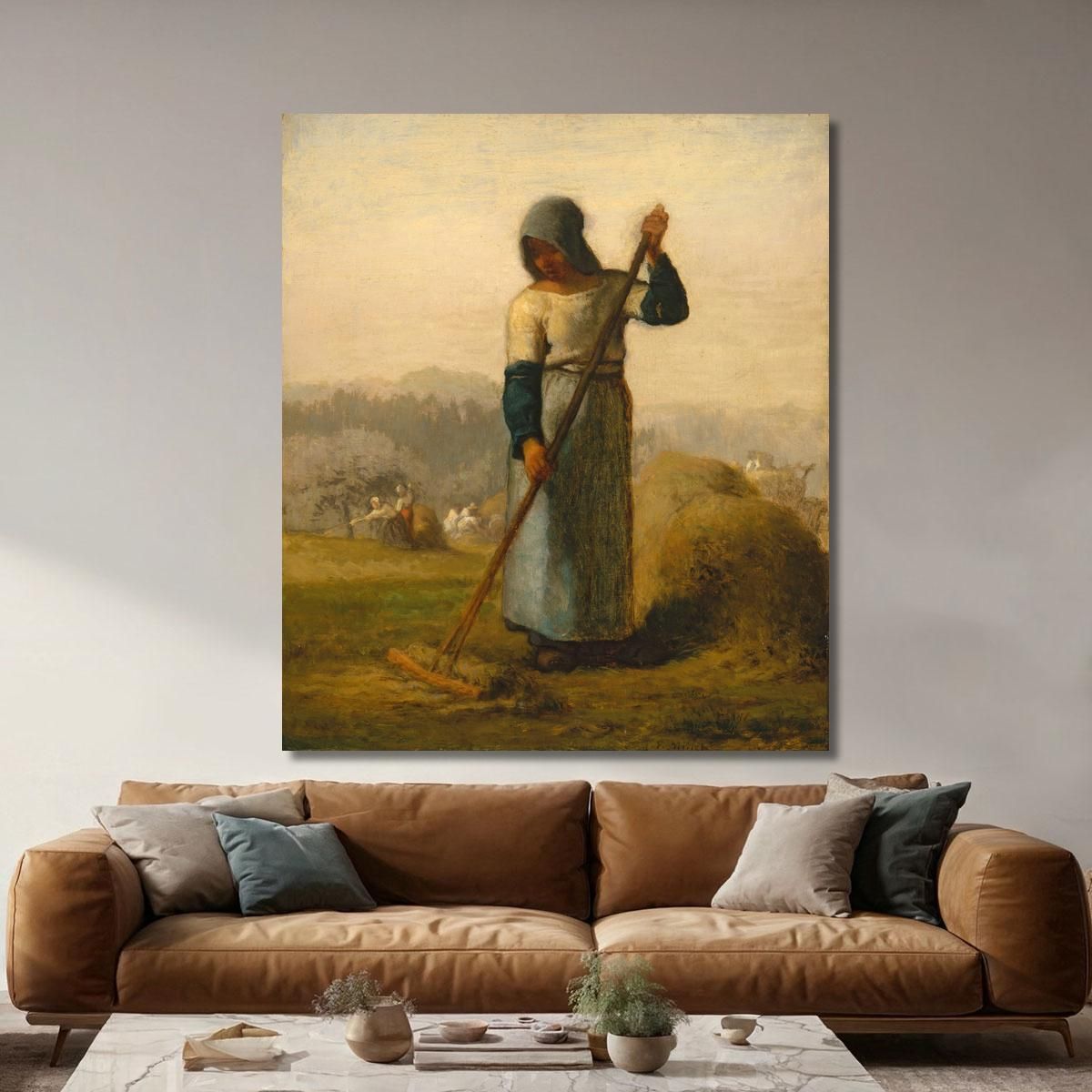 Woman With A Rake Jean-François Millet jfm91 canvas print 