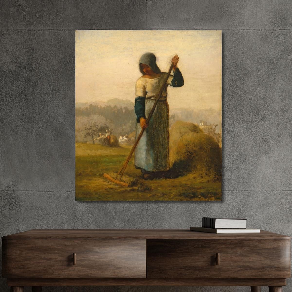 Woman With A Rake Jean-François Millet jfm91 canvas print 