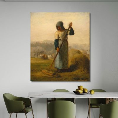 Woman With A Rake Jean-François Millet jfm91 canvas print 