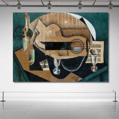 A Guitar Glasses And A Bottle Juan Gris jgr1 canvas print 