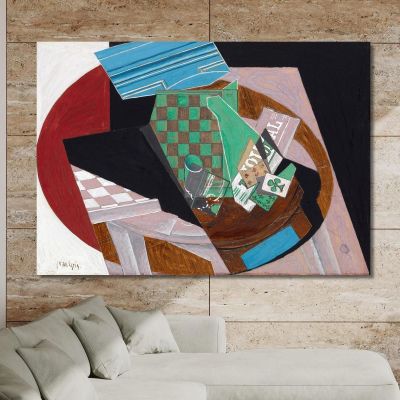 Checkerboard And Playing Cards Juan Gris jgr15 canvas print 