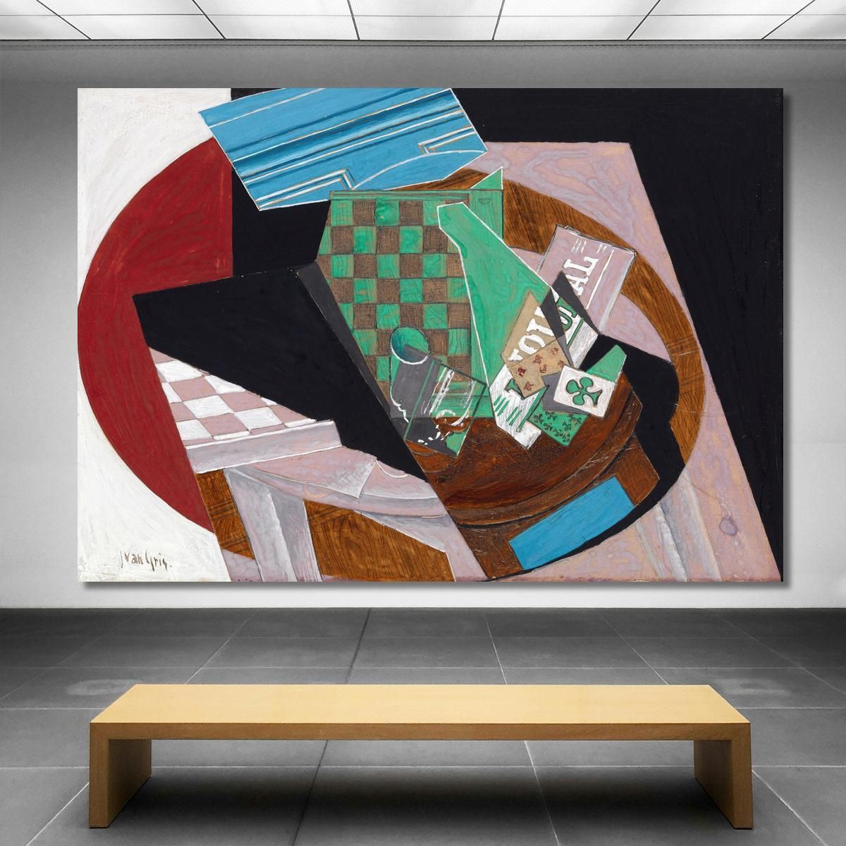 Checkerboard And Playing Cards Juan Gris jgr15 canvas print 