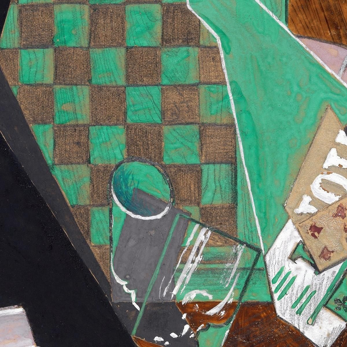 Checkerboard And Playing Cards Juan Gris jgr15 canvas print