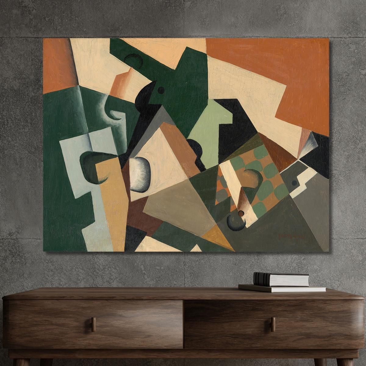 Glass And Checkerboard Juan Gris jgr25 canvas print 