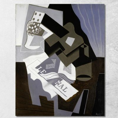 Guitar Book And Newspaper Juan Gris jgr31 canvas print 